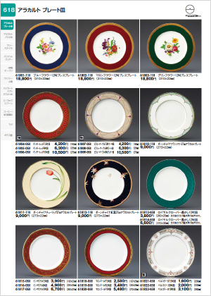 横浜焼(輸出用磁器)　錦竜軒(山下 民松)作　道具図　中皿 横浜焼(輸出用磁器) 錦竜軒(山下 民松)作 道具図 中皿 横浜焼(輸出用